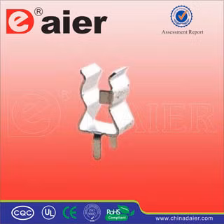 Silver Plated Metal PCB Fuse Holder 5X20mm Fuse Clip